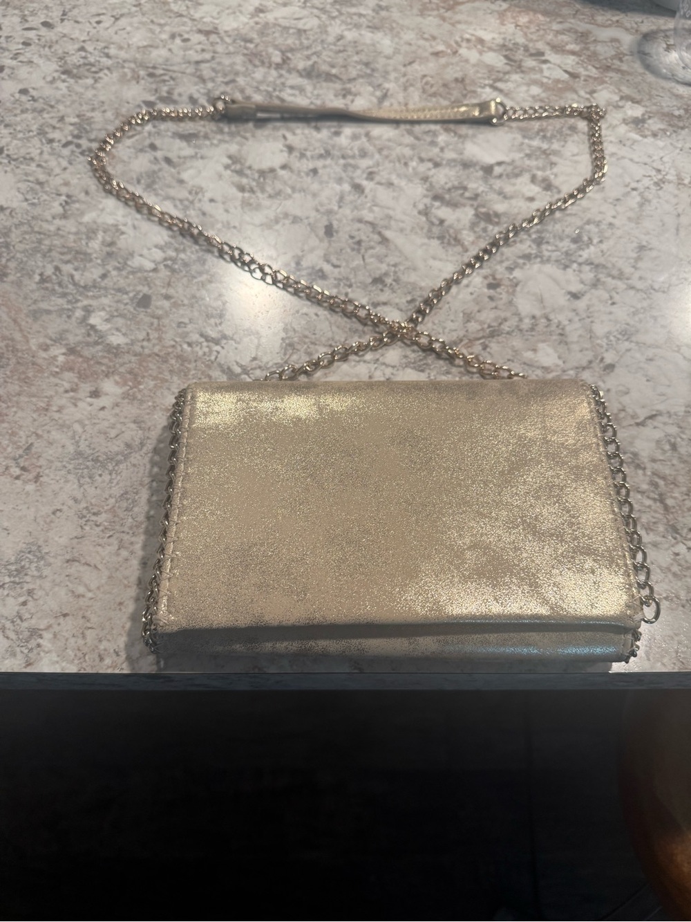 Shimmery Gold Chain Shoulder Crossbody Bag for Women - Picture 3 of 3